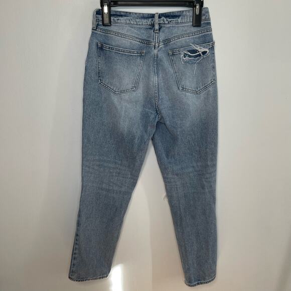 PacSun Mom Jeans 26 Womens Button Fly Distressed Casual High Rise Light Wash - Picture 4 of 8